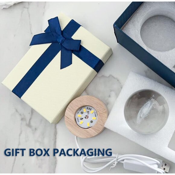 3D Galaxy Globe Crystal Ball, Laser Engraved Planet Model Astronomy Sphere Decor - Picture 6 of 7